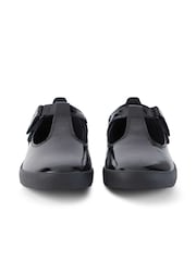 Kickers Black Youth Kariko T-Bar Hook And Loop Patent Leather School Shoes - Image 4 of 8