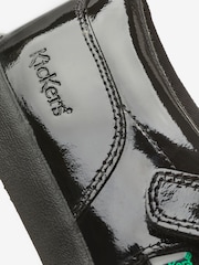 Kickers Black Youth Kariko T-Bar Hook And Loop Patent Leather School Shoes - Image 8 of 8