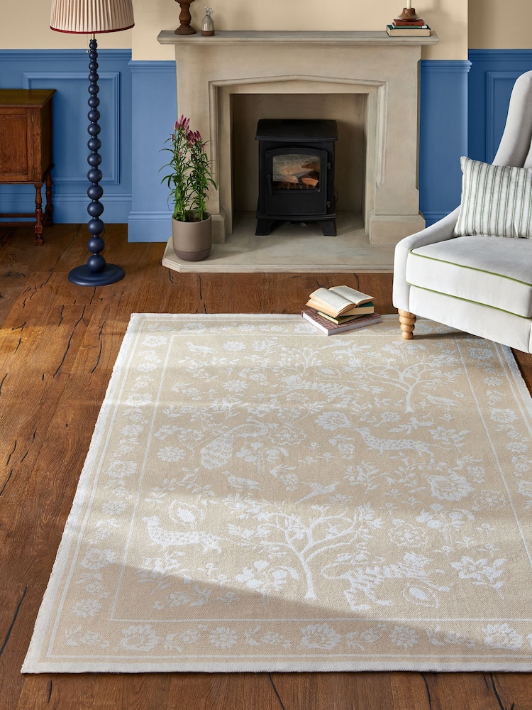 Joules Beige & Cream Hardwick Woven Rug - Image 1 of 4