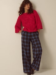 Monsoon Red Chrissy Bell Sleeve Appliqué Top - Image 3 of 5