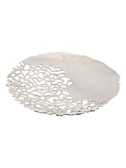 Libra Interiors Silver Apo Coral Aluminium Platter - Image 2 of 2