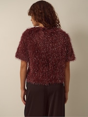 Monsoon Terri Short Sleeve Fringe Top - صورة 3 من 4