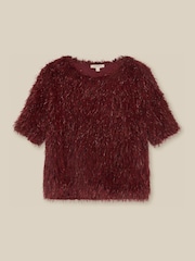 Monsoon Terri Short Sleeve Fringe Top - صورة 4 من 4