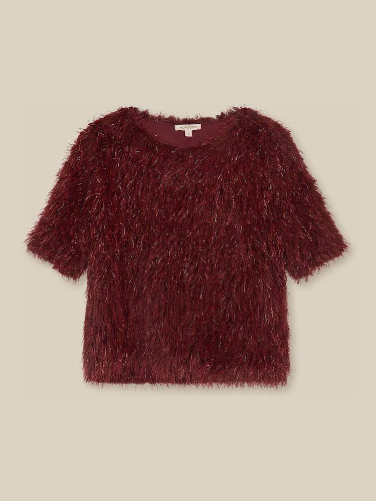 Monsoon Terri Short Sleeve Fringe Top - صورة 4 من 4 Monsoon Terri Short Sleeve Fringe Top - صورة 4 من 4