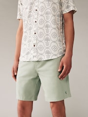 Green Elasticated Waist Chino Shorts - Image 1 of 9