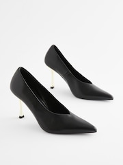 Black Forever Comfort® Metallic Heel Court Shoes - Image 1 of 5