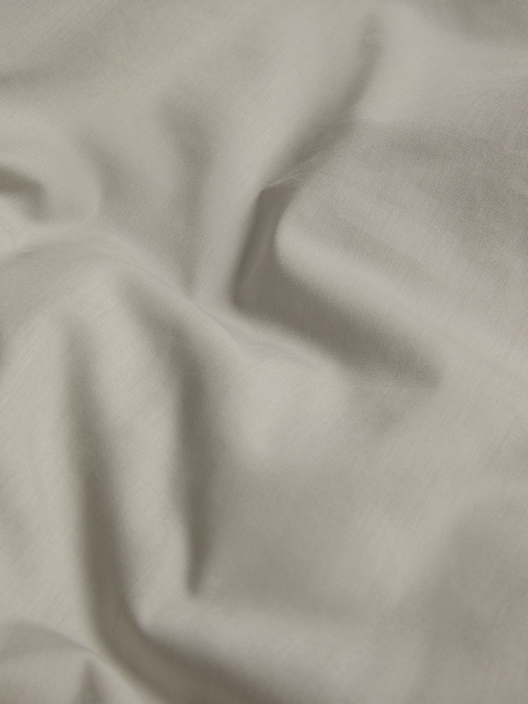 Grey Silver/White Cotton Rich Duvet Cover and Pillowcase Set - Image 5 of 5