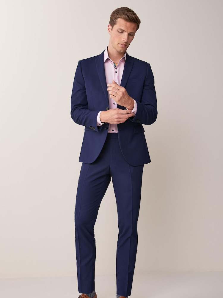 Helderblauw - Slim Fit - Kostuum met twee knopen: colbert - Image 4 of 11