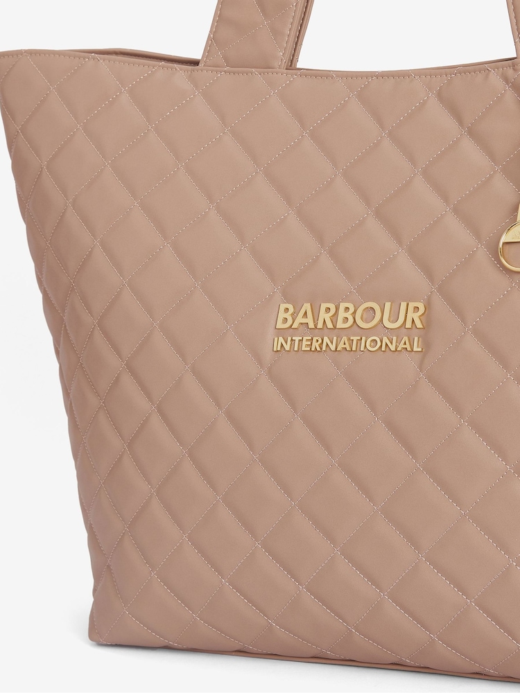 Barbour® International Battersea Quilted Logo Tote Bag - Image 8 of 8