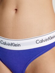 Calvin Klein Blue Modern Cotton Thong - Image 3 of 6