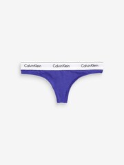 Calvin Klein Blue Modern Cotton Thong - Image 6 of 6
