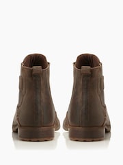 Dune London Brown Heavy Duty Leather Simon Ankle Boots - Image 5 of 6