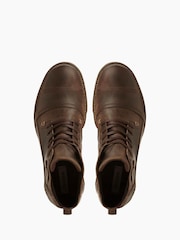 Dune London Brown Heavy Duty Leather Simon Ankle Boots - Image 6 of 6
