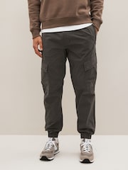 Charcoal Grey Slim Fit Stretch Utility Cargo Trousers - Image 1 of 12