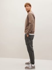 Charcoal Grey Slim Fit Stretch Utility Cargo Trousers - Image 3 of 12