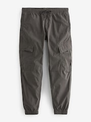 Charcoal Grey Slim Fit Stretch Utility Cargo Trousers - Image 7 of 12