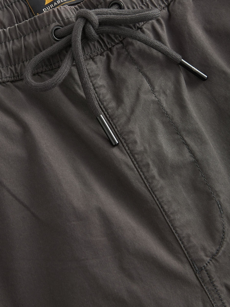 Gris de charbon de bois - Slim Fit (Slim Fit) - Pantalon cargo style militaire en tissu stretch - Image 8 of 12