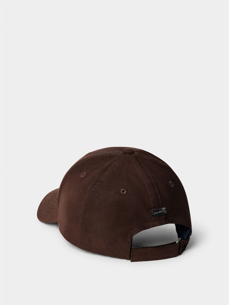 Hackett Brown Suede Cap - Image 2 of 4 Hackett Brown Suede Cap - Image 2 of 4