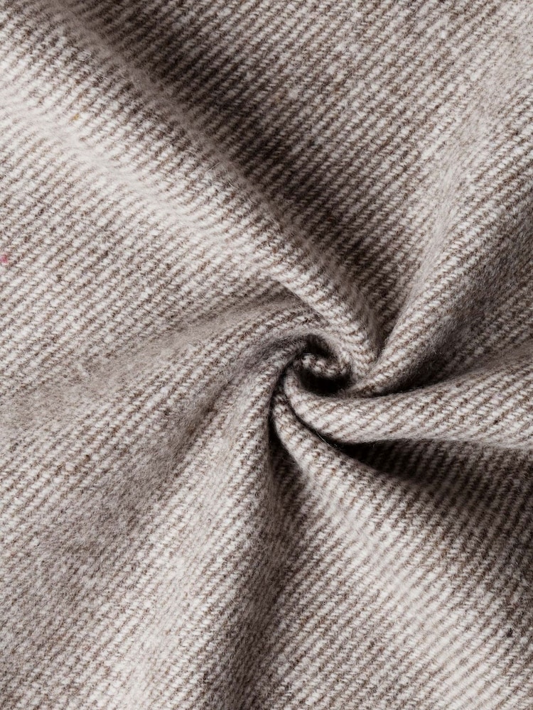 Brun - Hackett Wool-Cashmere Twill Scarf - Made in Italy - Image 2 sur 3