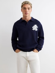River Island Blue Cosy Rugby Jumper - Image 1 of 4