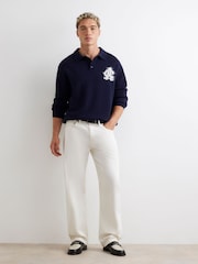 River Island Blue Cosy Rugby Jumper - Image 3 of 4