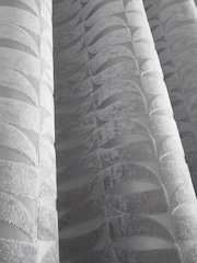 Curtina Grey 100% Cotton Kendal Velvet Geo Lined Eyelet Curtains - Image 3 of 4