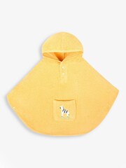 JoJo Maman Bébé Yellow Zebra Towelling Poncho - Image 1 of 2
