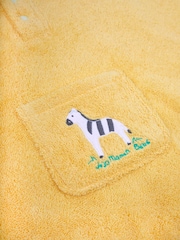 JoJo Maman Bébé Yellow Zebra Towelling Poncho - Image 2 of 2