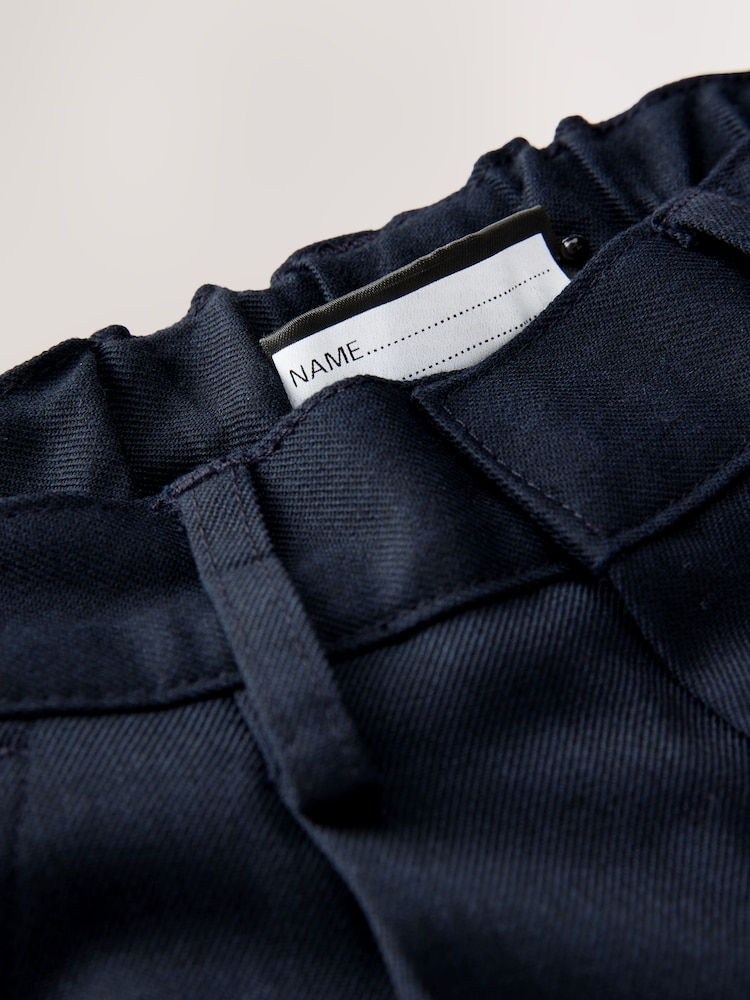 Navy Slim Waist School Pleat Front Trousers (3-17yrs) - Image 6 of 6 Navy Slim Waist School Pleat Front Trousers (3-17yrs) - Image 6 of 6