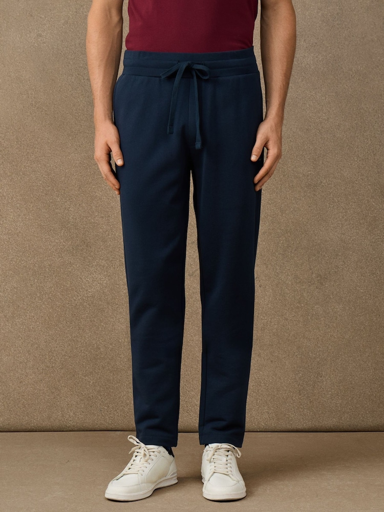 Hackett Blue Branded Cotton Sweat Joggers - Image 2 of 4 Hackett Blue Branded Cotton Sweat Joggers - Image 2 of 4