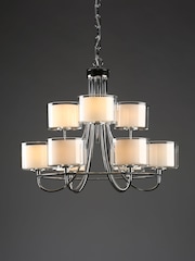 Laura Ashley Chrome Sorrento Chandelier Ceiling Light - Image 1 of 4