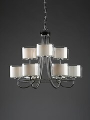 Laura Ashley Chrome Sorrento Chandelier Ceiling Light - Image 2 of 4