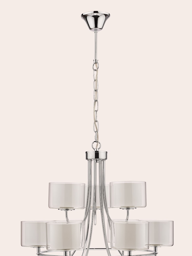 Laura Ashley Chrome Sorrento Chandelier Ceiling Light - Image 4 of 4