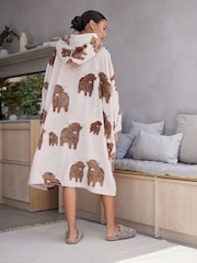 Cream Hamish The Highland Cow Oversized Blanket Hoodie - Image 2 of 6