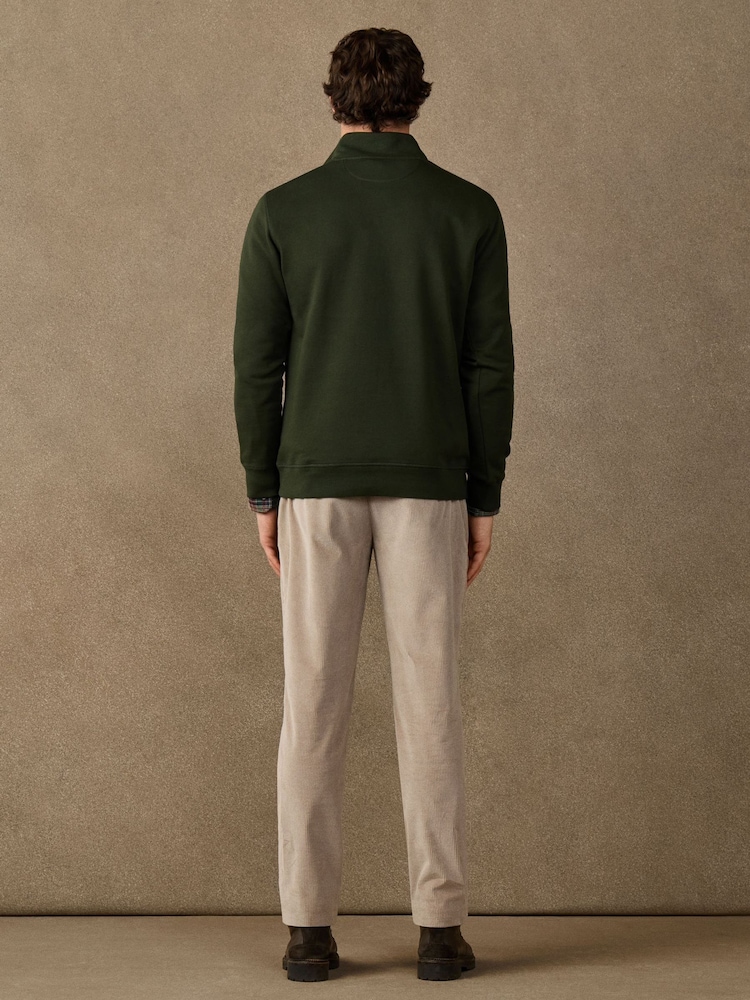 Hackett Green Branded Cotton Quarter Zip Sweat Top - Image 5 of 5 Hackett Green Branded Cotton Quarter Zip Sweat Top - Image 5 of 5