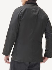 Barbour® Khaki Green Ashby Waxed Jacket - Image 3 of 9