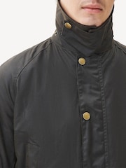 Barbour® Khaki Green Ashby Waxed Jacket - Image 4 of 9