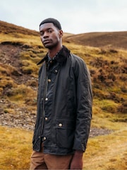 Barbour® Khaki Green Ashby Waxed Jacket - Image 7 of 9