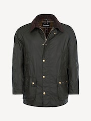 Barbour® Khaki Green Ashby Waxed Jacket - Image 9 of 9