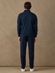Hackett Blue Branded Cotton Quarter Zip Sweat Top - Image 5 of 5