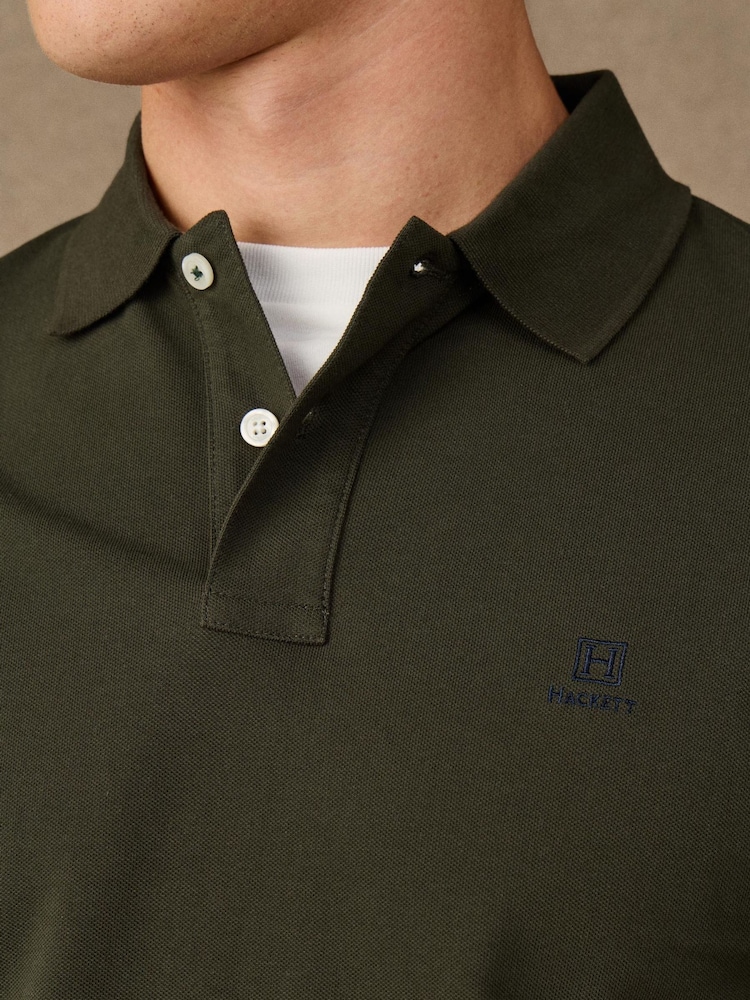 Կանաչ - Hackett Classic Fit Short Sleeve Branded Polo Shirt - Պատկեր 2 5-ից