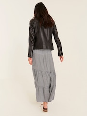 FatFace Black Biker Bethany Jacket - Image 4 of 10