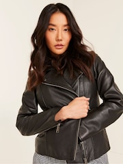 FatFace Black Biker Bethany Jacket - Image 5 of 10