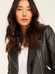 FatFace Black Biker Bethany Jacket - Image 6 of 10