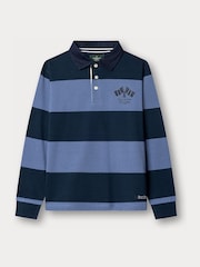 Hackett Blue Classic Fit Long sleeves  Harry Polo Shirt - Image 1 of 4