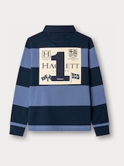 Hackett Blue Classic Fit Long sleeves  Harry Polo Shirt - Image 2 of 4