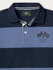 Hackett Blue Classic Fit Long sleeves  Harry Polo Shirt - Image 3 of 4