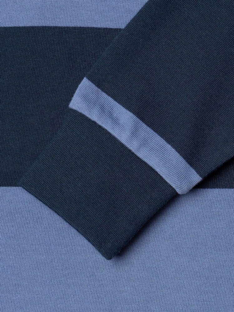 Hackett Blue Classic Fit Long sleeves Harry Polo Shirt - Image 4 of 4 Hackett Blue Classic Fit Long sleeves Harry Polo Shirt - Image 4 of 4