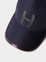 Hackett H Dəri Trim qalpaq - 3şəkildən 3 şəkil
