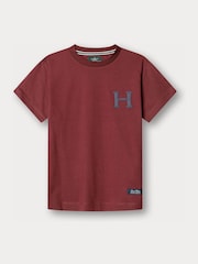 Hackett Red Classic Fit Branded Graphic T-Shirt - Image 1 of 4